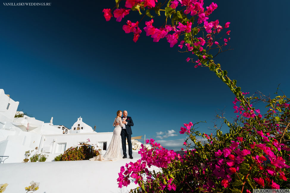 Santorini wedding on October 8th