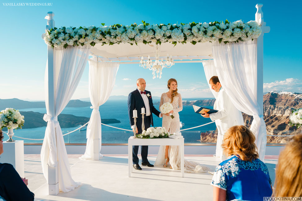 Santorini wedding on October 8th