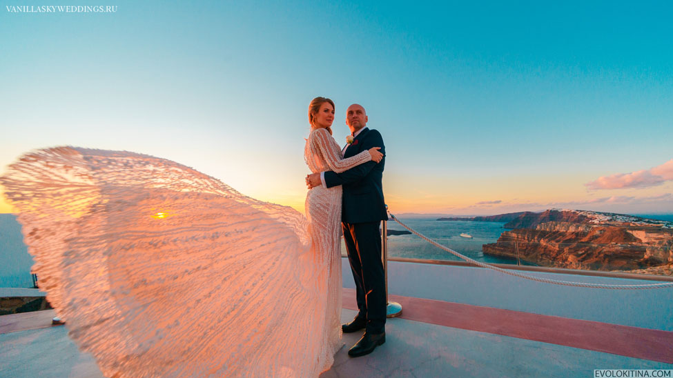 Santorini wedding on October 8th